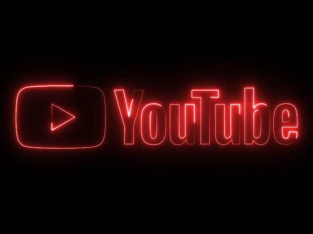 YouTube Neon Logo Glowing Flickering Neon Lights Loop Animation by Fahad VFX