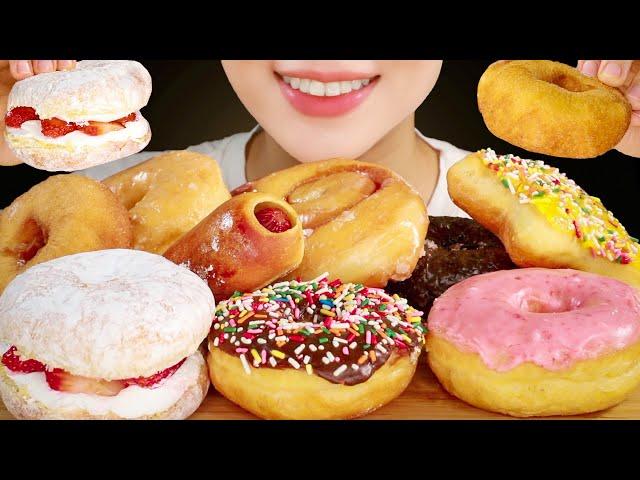 ASMR Assorted Donuts Eating Sounds | MINEE EATS