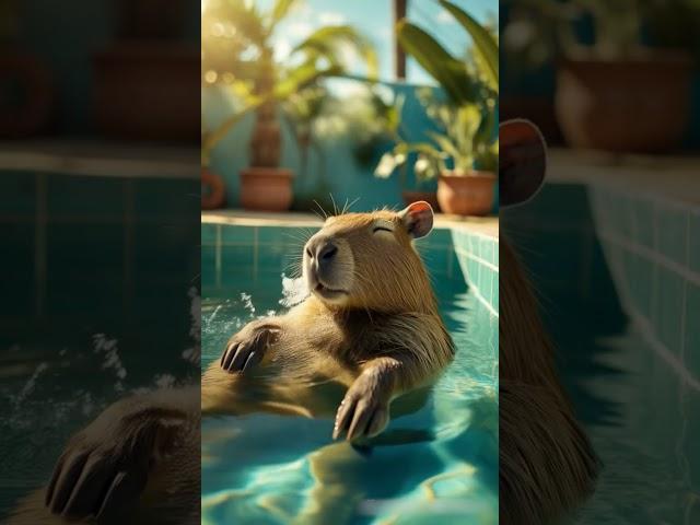  Capybara Spa Day! The Chillest Animal in the Pool 