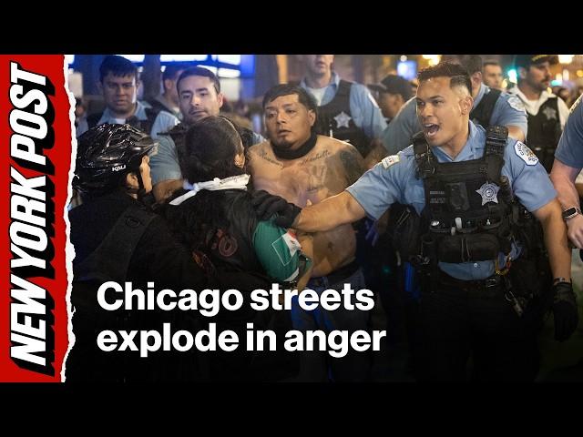 Anti-ICE protesters clash with police in chaotic Chicago standoff