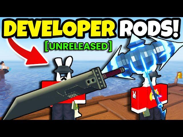 The CRAZIEST DEVELOPER RODS In FISCH Roblox!