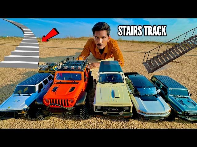 RC Powerful Mini 4X4 Car Stairs & Water Pipe Test - Chatpat toy TV