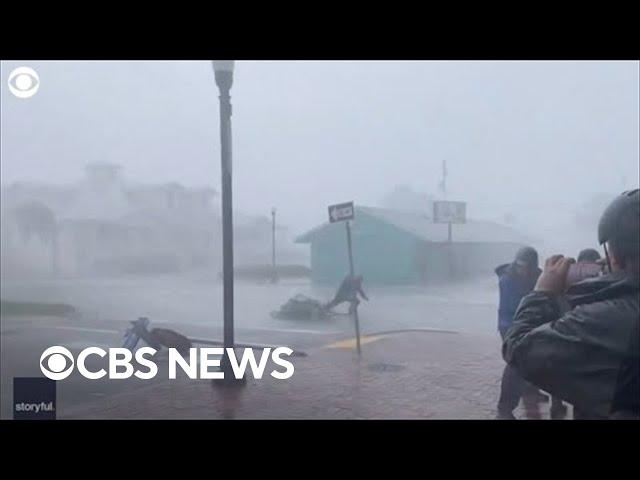 Weather Channel's Jim Cantore nearly blown away, hit by tree branch while covering Hurricane Ian