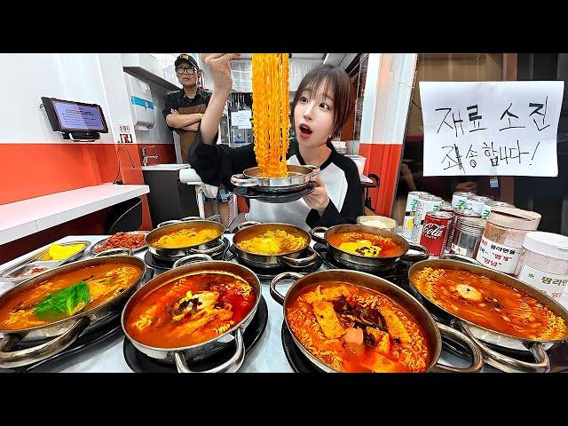 신상 라면집이 생겼다고해서 전메뉴 털었더니 재료소진..? 수제양념이 들어간 라면전문점 먹방