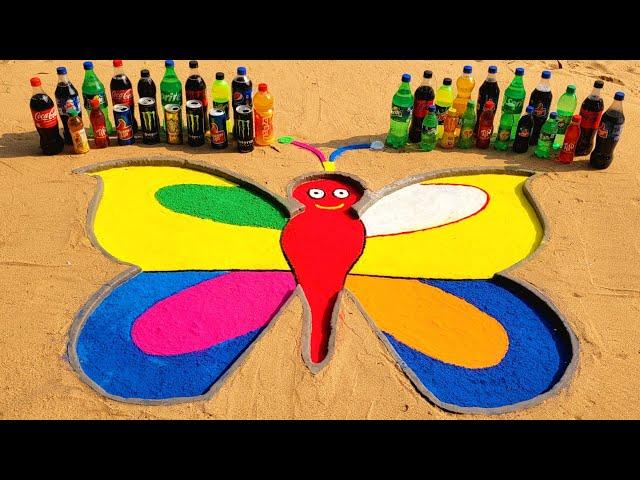 How to make Butterfly with Orbeez, Big Coca Cola, Fanta, Mirinda,7up,Mtn Dew, Popular Soda & Mentos