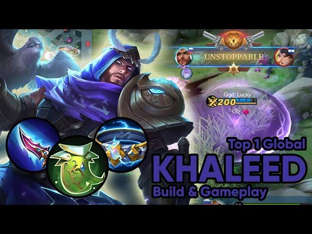 CAN YOU BEAT THIS FIGHTER ??  | Top 1 Global Khaleed Gameplay | New Emblem & Build | Mobile Legends