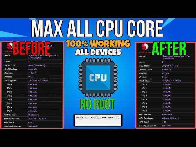 Max 90 - 120 FPS | Overclock Android + Gaming Performance | Stable Fps & Performance | No Root