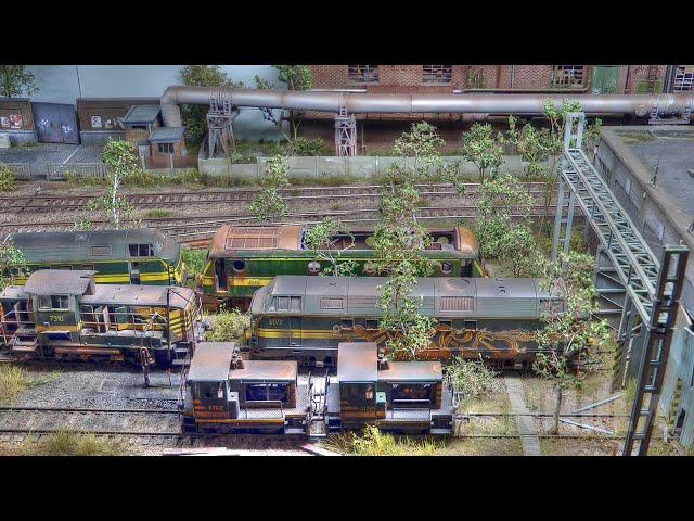 Endstation Eisenbahnfriedhof - H0 Modellbahn „Terminus“ mit Lokfriedhof von Rudi Nelissen