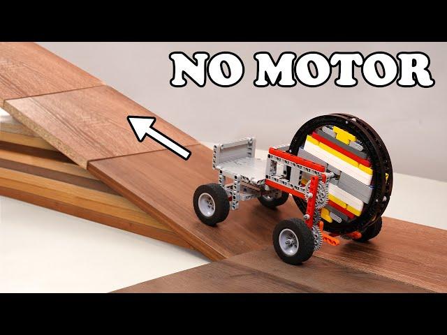 Flywheel-Powered LEGO Technic Car Without Motor - Making and Testing