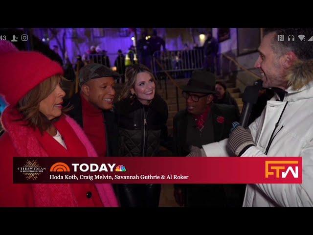 Todd interviews the hosts of NBC's Today Show at the 2023 Christmas in Rockefeller Center