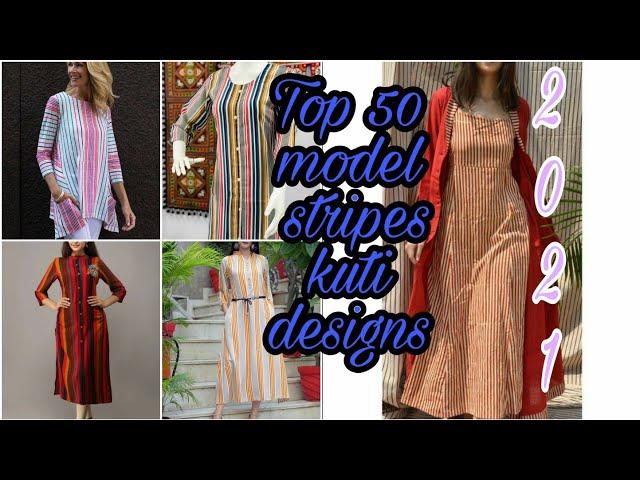 Latest stripes kurti designs 2021|| vertical stripes designs.pInkYpUrL