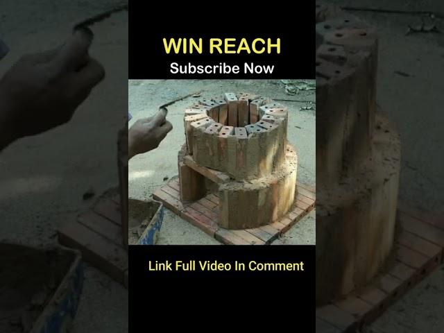 Unique Idea To Create Brick Stove |  #Shorts