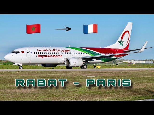  Rabat to Paris Royal Air Maroc 737  Rabat to Paris  [FULL FLIGHT REPORT]