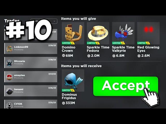 10 BIGGEST TRADES in Roblox History