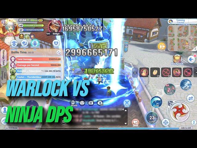 Warlock vs Ninja DPS | rox | Ragnarok X: Next Generation