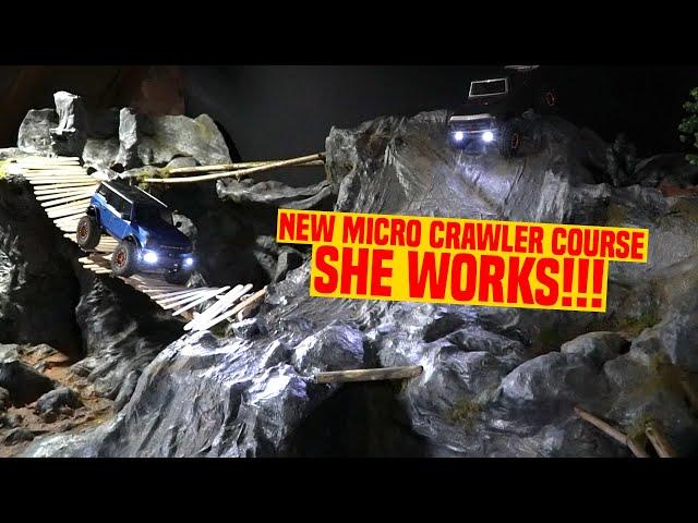 First lap on the fresh indoor crawler course for 1/24th scale