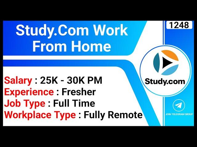 Study.Com Work From Home Jobs | Online Jobs At Home | Part Time Jobs । Freelance Writer Job