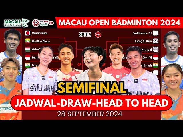 Jadwal Semifinal Macau Open 2024, Day 5