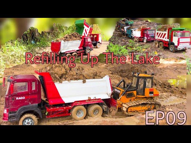 Borey RC teams is refilling up the lake near construction site. EP 09 #excavator #rccars #rctrucks