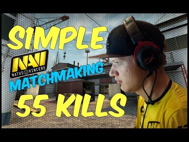 s1mple solo MM on Cache | 55 KILLS & AMAZING COMEBACK | 2016.12.19.