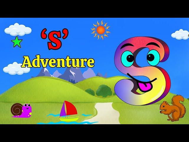 Letter "S"  Adventure Song | Delightful Adventure letter S  Song | Kid's Song @Kidsjourney