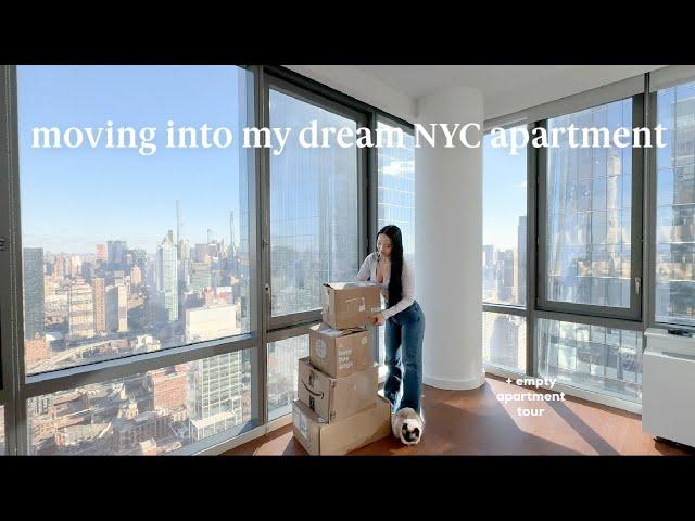 moving into my dream NYC apartment: empty apartment tour & living alone!