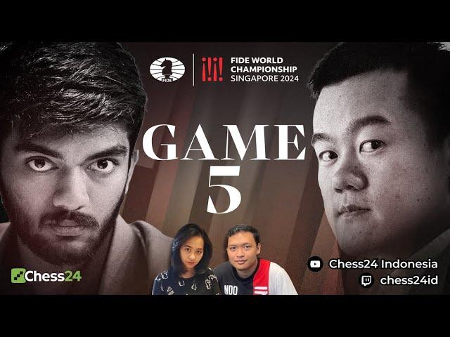 LIVE KEJUARAAN DUNIA CATUR FIDE 2024 | GUKESH VS DING | GAME 5