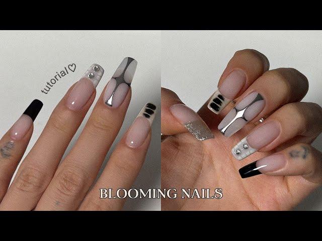 Metallic Blooming Nails ･:*:･｡ | nail tutorial