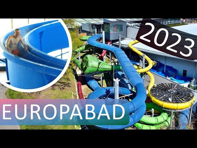 ALL Water Slides at Europabad Karlsruhe, Germany! | 4K 2023 POV