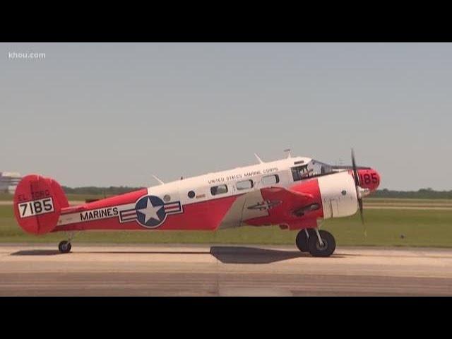 Spectacular Houston flyover features vintage warbirds