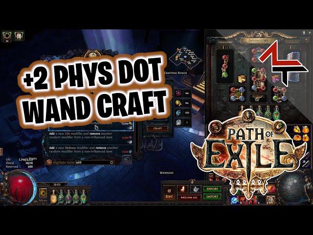 +2 phys dot wand - Path of Exile | Crafting trash wand for my magic find corrupting fever champion