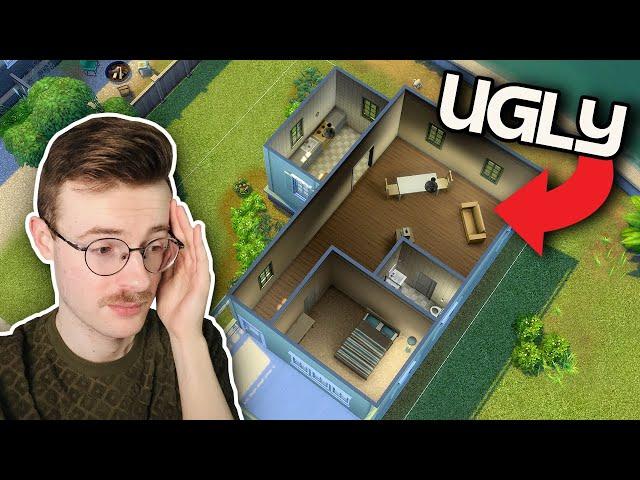 transforming an UGLY EA starter home in The Sims 4