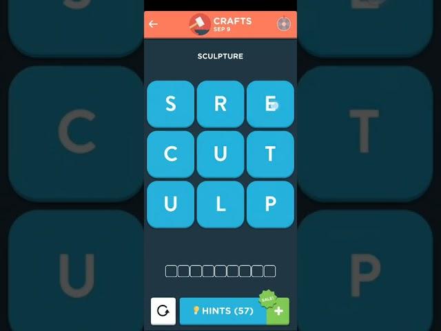 Wordbrain 2 Daily September 9 2022 Answers [CRAFTS] | Wordbrain 2 Daily Answers
