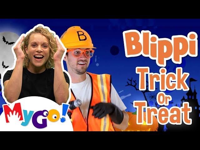 Trick or Treat!! | Blippi | MyGo! Sign Language For Kids | Educational Videos For Kids