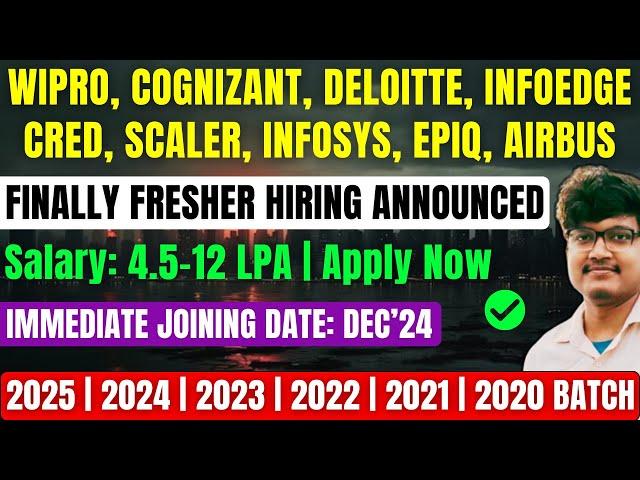 Wipro, Cognizant, Deloitte, Infosys Biggest Hiring | Fresher Job | 2025, 2024, 2023, 2022-2020 BATCH