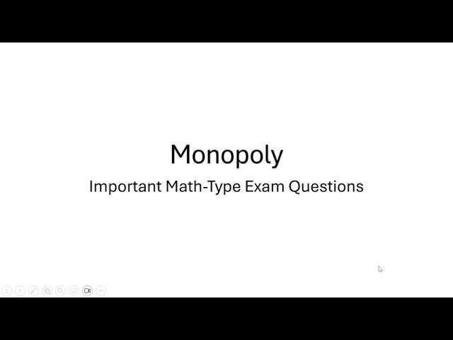 Monopoly Important Math-Based Exam Questions