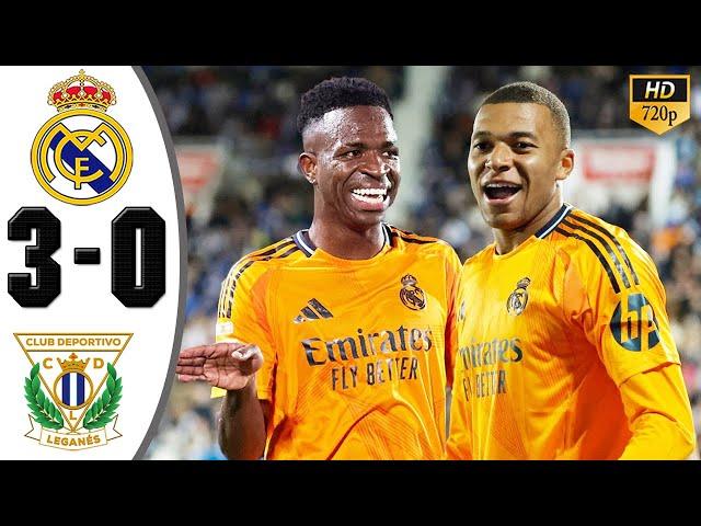 Real Madrid vs Leganes 3-0 Highlights & All Goals 2024  Mbappe Goal