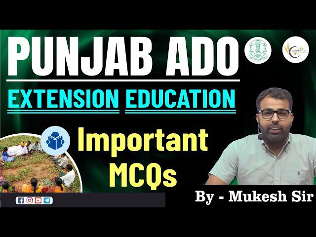 Punjab ADO 2024 | Agricultural Extension Education Marathon | PPSC ADO 2024 | Mukesh Godara Sir