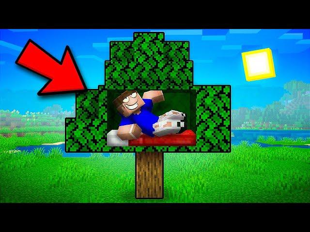 Я ПОСТРОИЛ ТАЙНЫЙ ДОМ В ДЕРЕВЕ И ВОТ ЗАЧЕМ В МАЙНКРАФТ! Minecraft