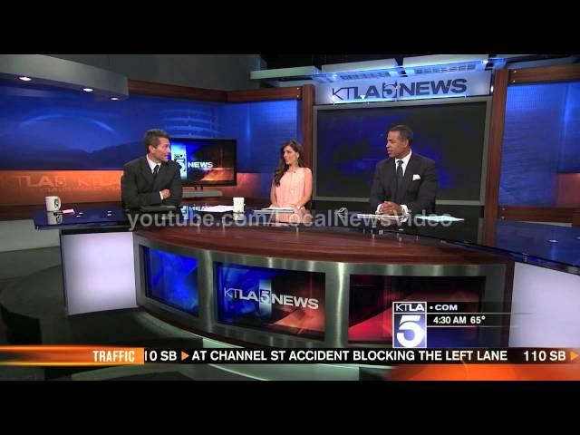 News Blooper - News anchor caught returning from a bathroom break