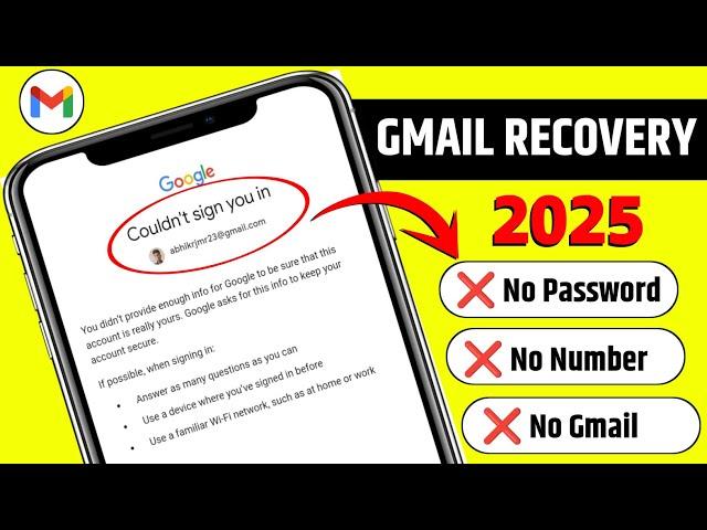 Gmail account recovery 2025 || Without password ke apni gmail open kaise karen 2025 | Gmail recovery