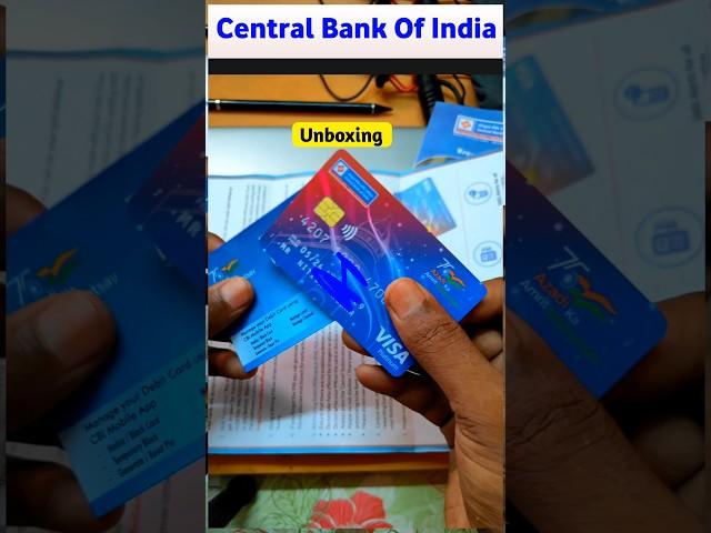 Central Bank Of India ATM card unboxing | Central Bank Debit Card Unboxing