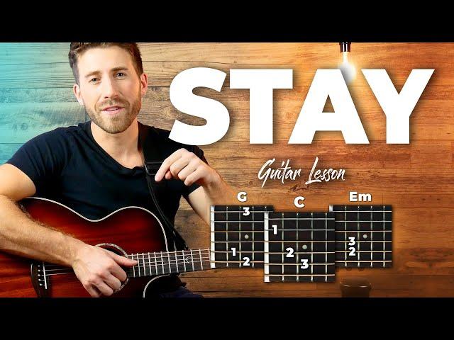 Stay Guitar Tutorial - Post Malone (Easy Chords Guitar Lesson)