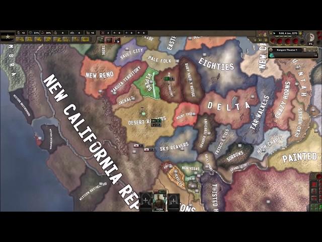 Hearts of Iron 4 old world blues Desert Rangers lets play 01