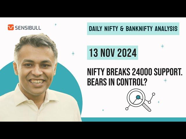 NIFTY & BANK NIFTY Analysis for Tomorrow | Stock Market Outlook | 13 November 2024, Wednesday