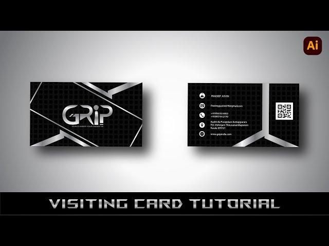 Visiting Card Design In illustrator tutorial | bussiness card | PJ EDITION