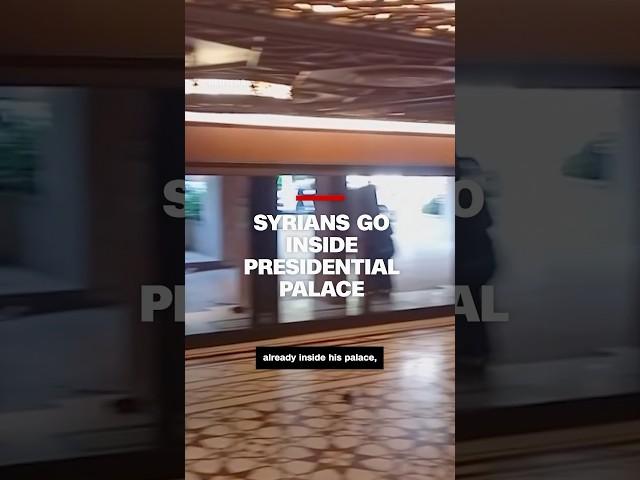 Syrians go inside presidential palace