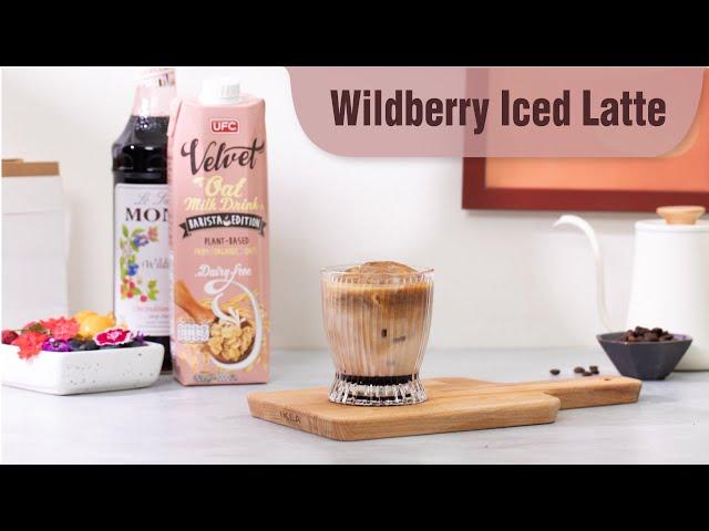 Quick & Easy Wildberry Iced Latte  | DIY Coffee | UFC Velvet Oat Milk Barista