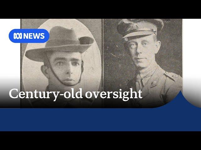 WWI soldiers finally recognised after mistakenly being left off a memorial avenue | ABC News