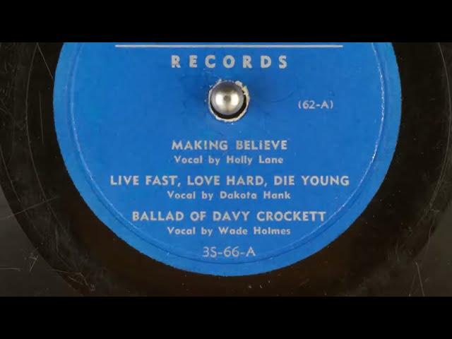 Making Believe by Holly Lane about 1955, Blue Ribbon Records 3S 66 A